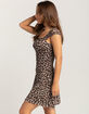 FULL TILT Leopard Print Womens Babydoll Dress image number 3