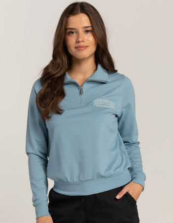 FULL TILT Boston Quarter Zip Womens Sweatshirt