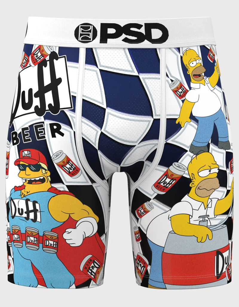 PSD x The Simpsons Duff Check Mens Boxer Briefs image number 0