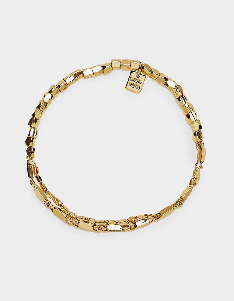 PURA VIDA Metal Bead & Chain Stretch Bracelet image number 0