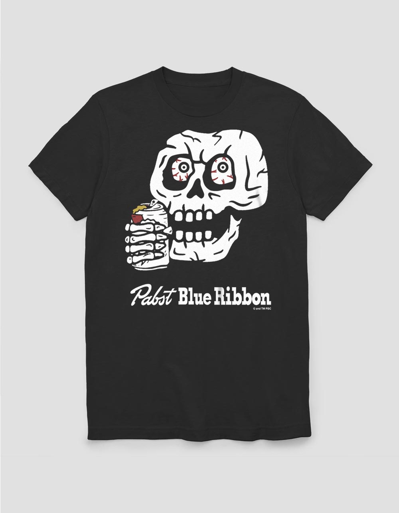 PABST BLUE RIBBON Skeleton Can Unisex Tee image number 0