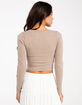 BOZZOLO Notch Womens Long Sleeve Tee image number 4