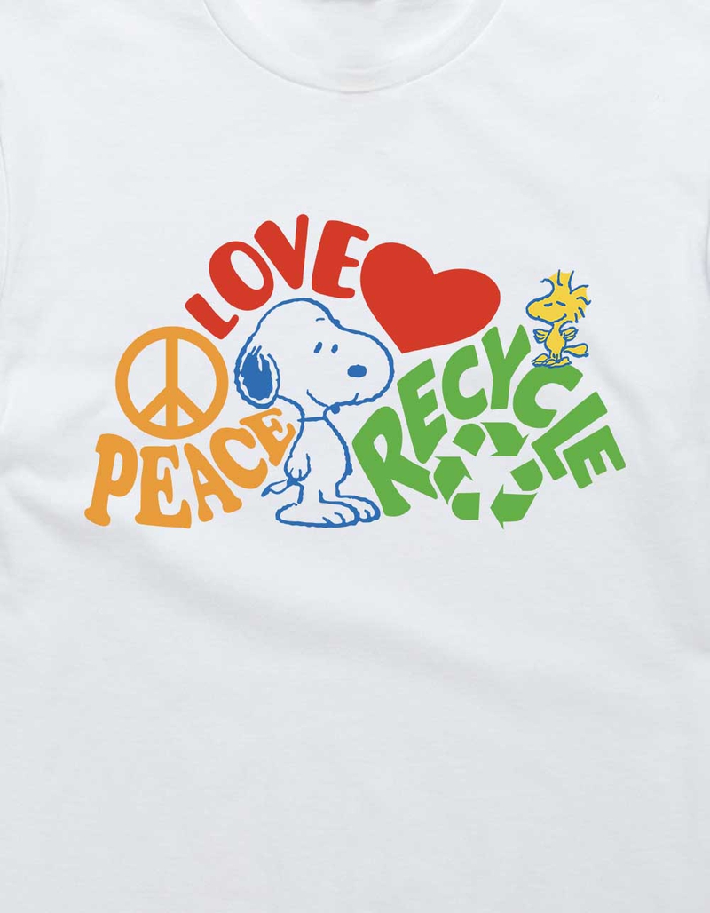 PEANUTS Peace Love Recycle Unisex Tee image number 1