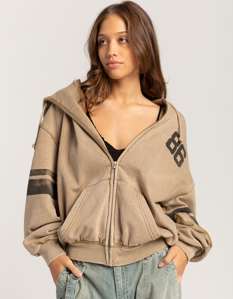 BDG Urban Outfitters Dusty Womens Oversized Zip Up Hoodie image number 0