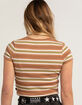 FIVESTAR GENERAL CO. Stripe Button Knit Womens Top image number 5