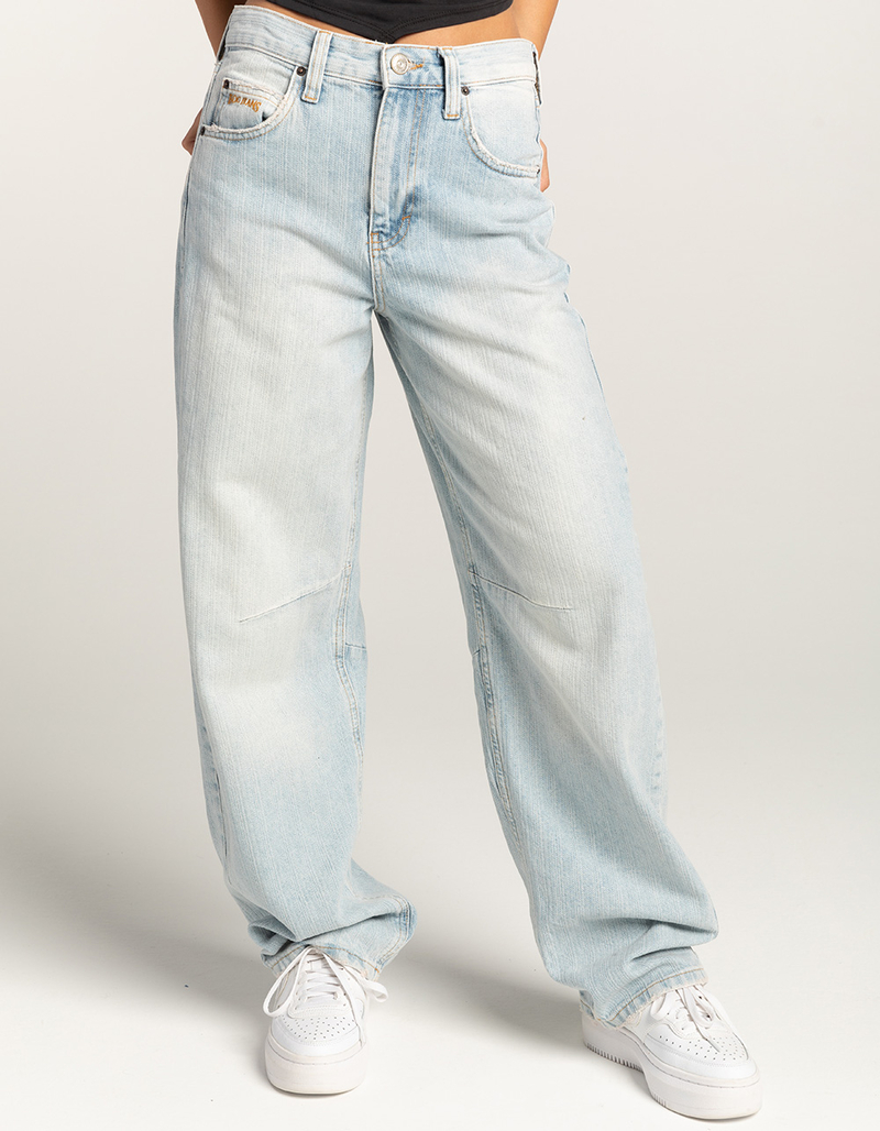 BDG Urban Outfitters Logan Boyfriend Herringbone Stripe Light Vintage Womens Jeans image number 1