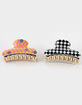 FULL TILT 2 Pack Printed Hair Claw Clips image number 1
