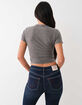 TRUE RELIGION Heritage Burnout Womens Baby Tee image number 3