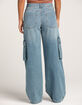 RSQ Womens High Rise Cargo Wide Leg Denim Jeans image number 5