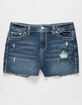 RSQ Girls Vintage High Rise Stitch Shorts image number 2
