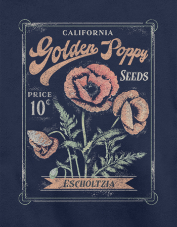 CALIFORNIA Poppy Seeds Unisex Crewneck Sweatshirt