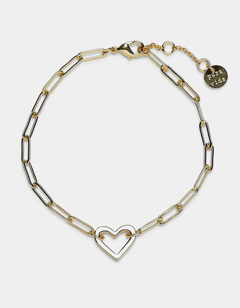PURA VIDA Heart Paperclip Chain Bracelet