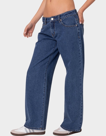 EDIKTED Petite Raelynn Washed Low Rise Jeans Alternative Image