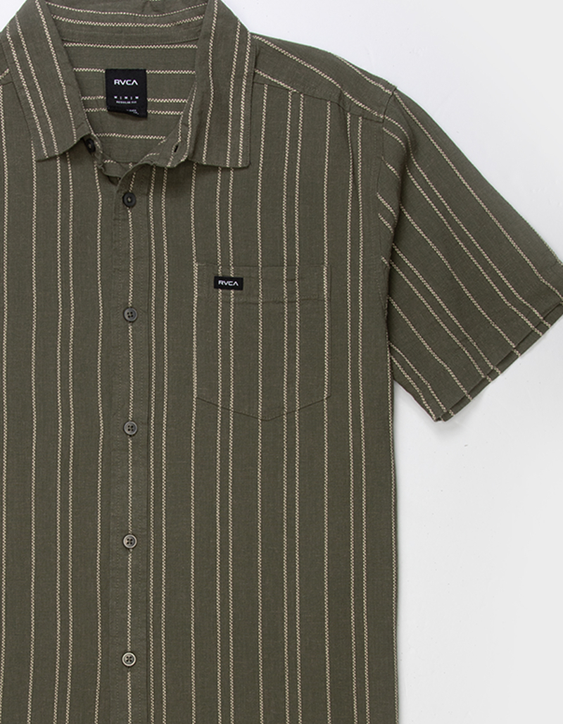 RVCA Mercy Stripe Mens Button Up Shirt image number 1