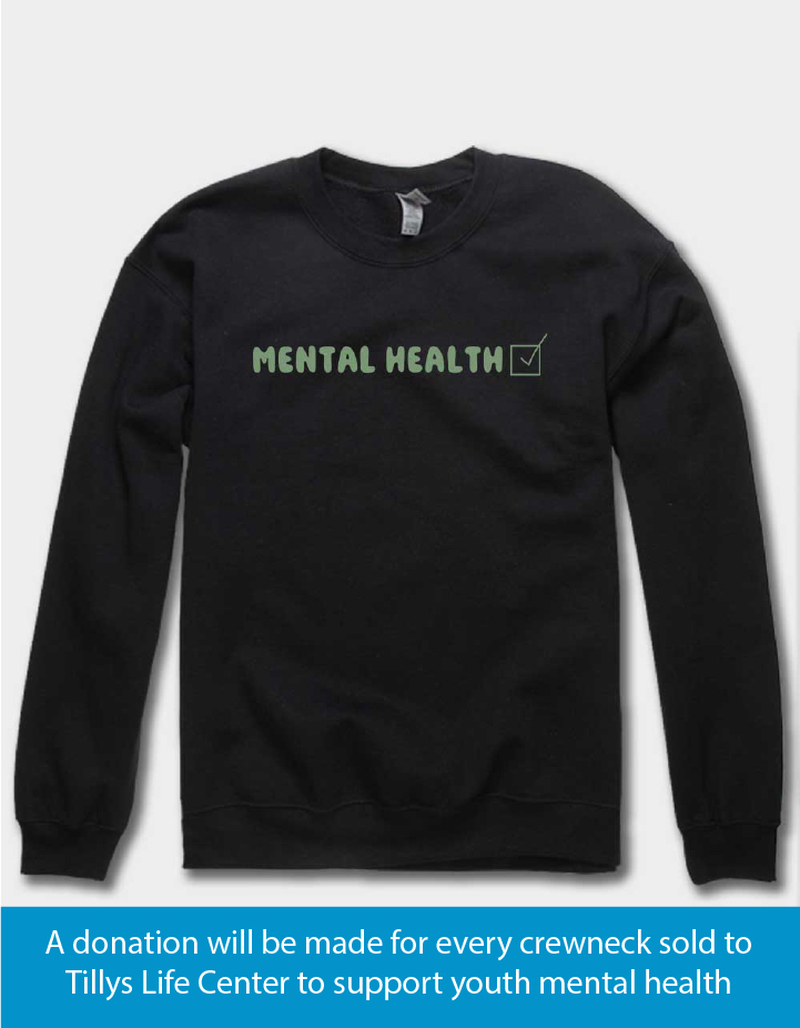 TLC x Mental Health Month Health Check Unisex Crewneck Sweatshirt image number 0