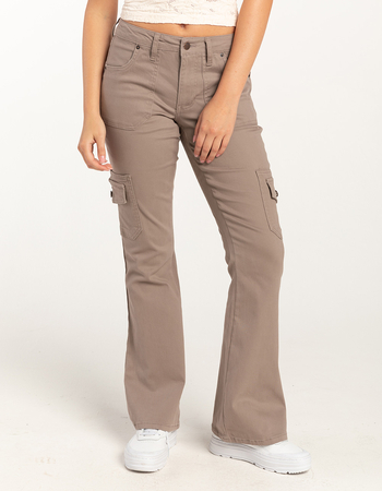 RSQ Womens Low Rise Cargo Flare Pants Alternative Image
