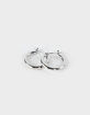 DO EVERYTHING IN LOVE White Gold Dipped Pin Catch Hoop Earrings image number 1