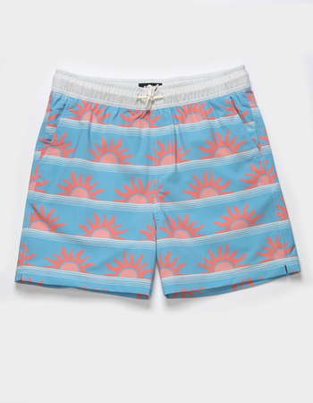 RSQ Boys Sun Stripe 5'' Swim Shorts