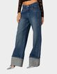 EDIKTED Vesper Cuffed Low Rise Jeans image number 2