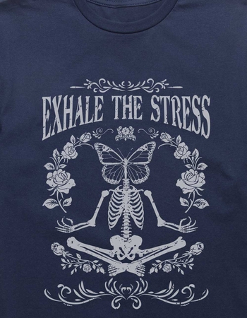 SKELETON Exhale The Stress Distressed Unisex Tee