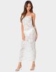 EDIKTED Embroidered Backless Sheer Knit Maxi Dress image number 3