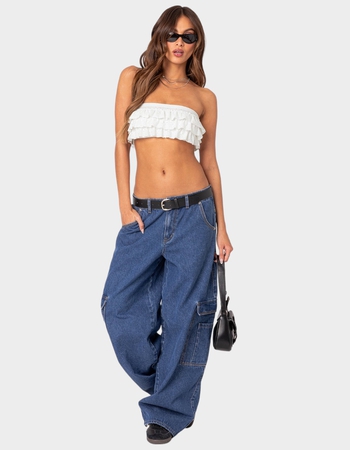 EDIKTED Super Oversized Belted Boyfriend Jeans Alternative Image