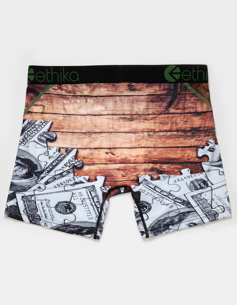 ETHIKA Bomber Puzzle Mens Mid Boxer Briefs image number 1