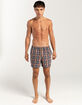 RSQ Mens Geo Stripe 5" Swim Shorts image number 7