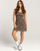 FULL TILT Leopard Print Womens Babydoll Dress image number 6