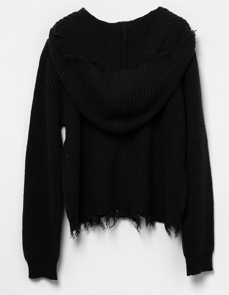 FULL TILT Zip Front Hooded Girls Sweater image number 2