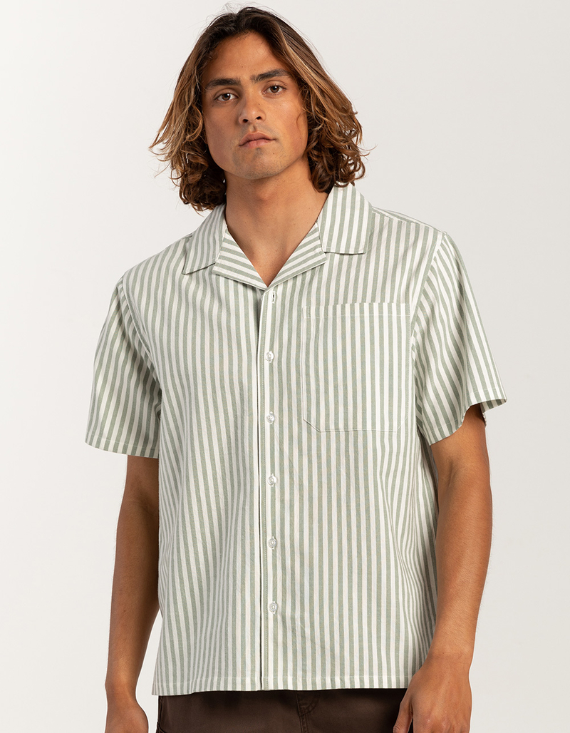 RSQ Mens Stripe Oxford Camp Shirt  image number 5