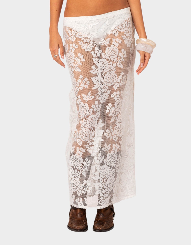 EDIKTED Bess Sheer Lace Maxi Skirt image number 0
