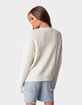 EDIKTED Jessy Cable Knit Oversized Sweater image number 4