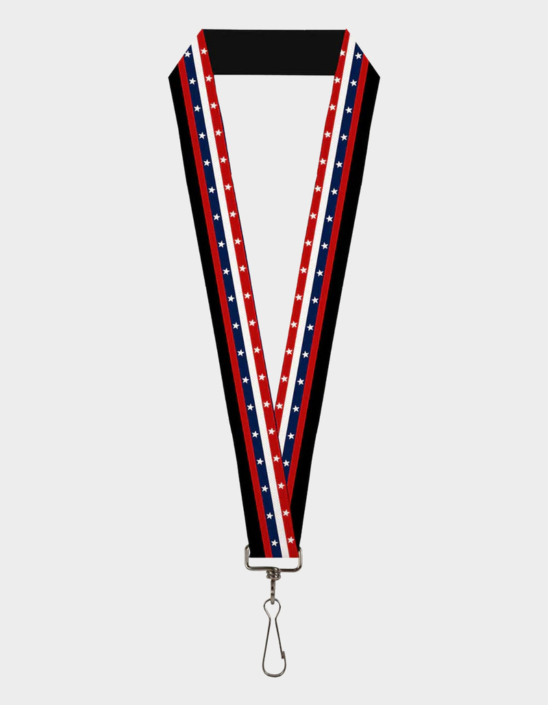 BUCKLE-DOWN Americana Stripe With Stars Lanyard image number 0