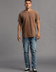 RSQ Mens Acid Wash Oversized Tee image number 6