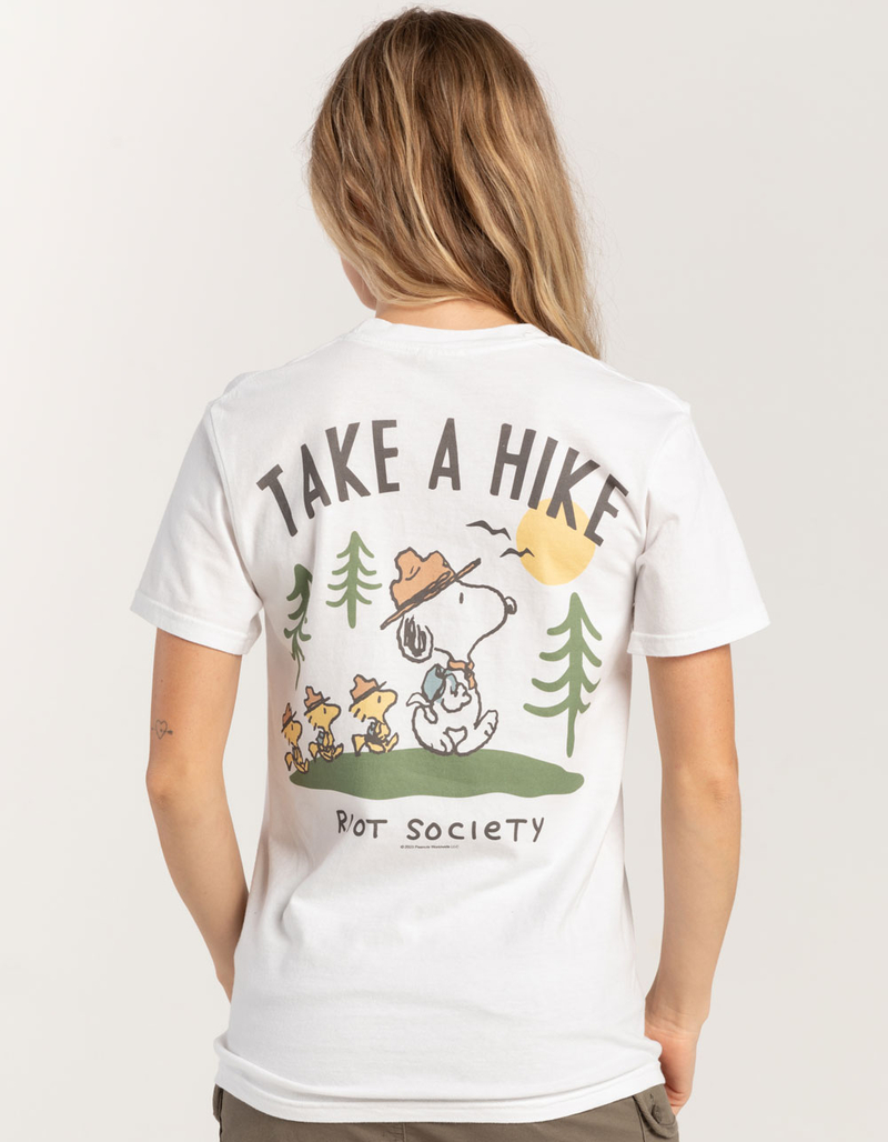 RIOT SOCIETY Take A Hike Peanuts Womens Tee image number 0