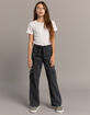 RSQ Girls Tie Waist Twill Cargo Pants image number 1