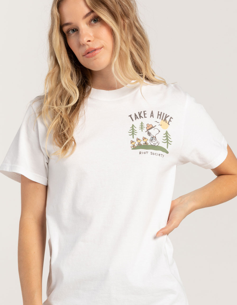 RIOT SOCIETY Take A Hike Peanuts Womens Tee image number 1