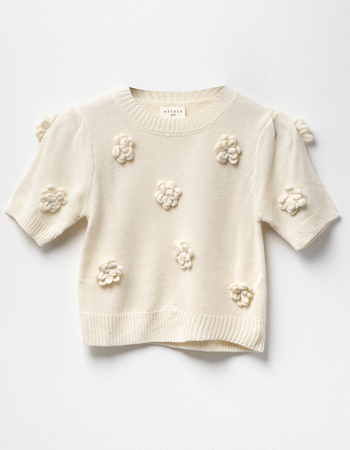 HAYDEN 3D Flower Girls Sweater