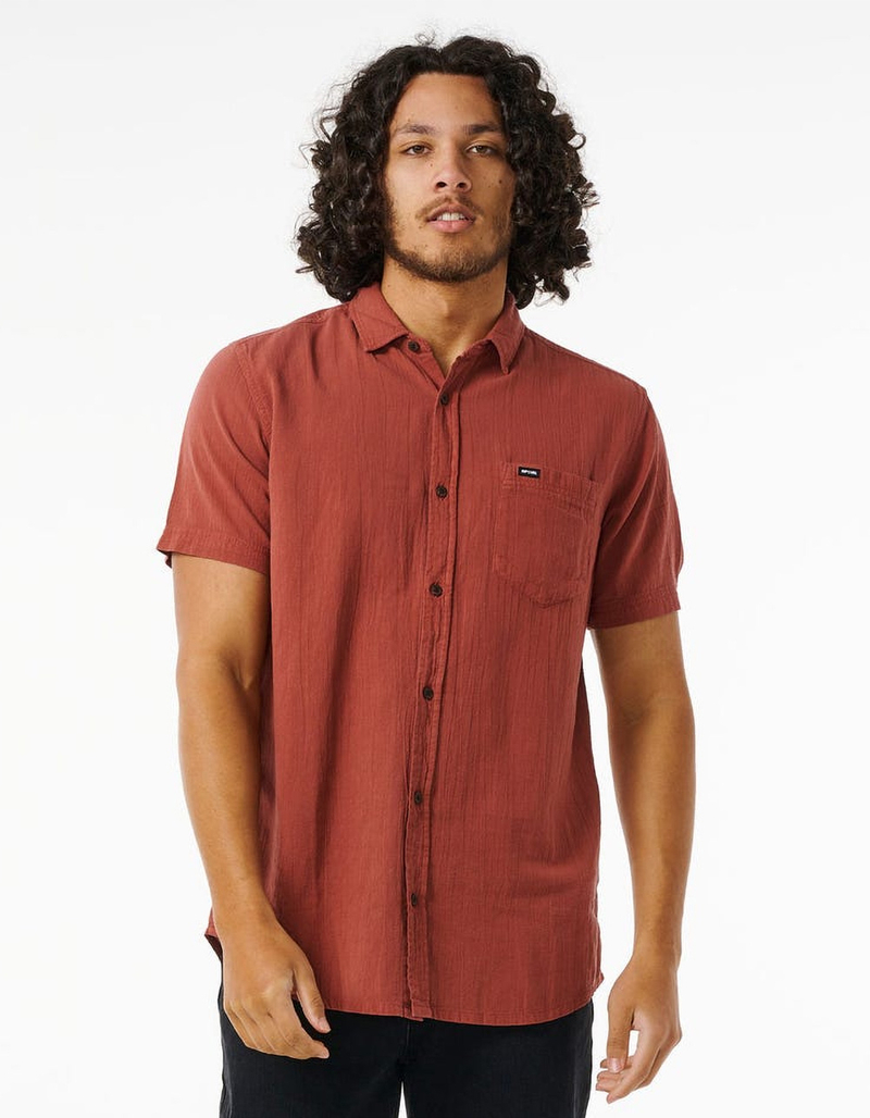 RIP CURL Washed Mens Button Up Shirt image number 0