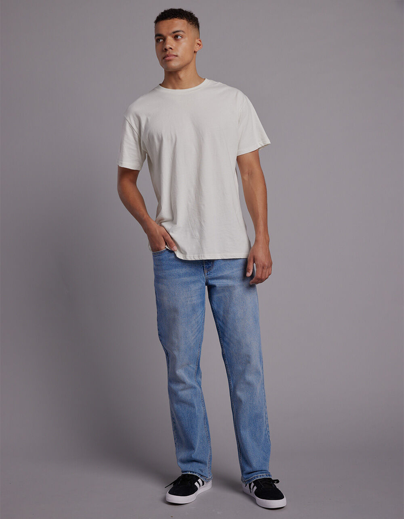 RSQ Mens Straight Medium Wash Denim Jeans image number 4