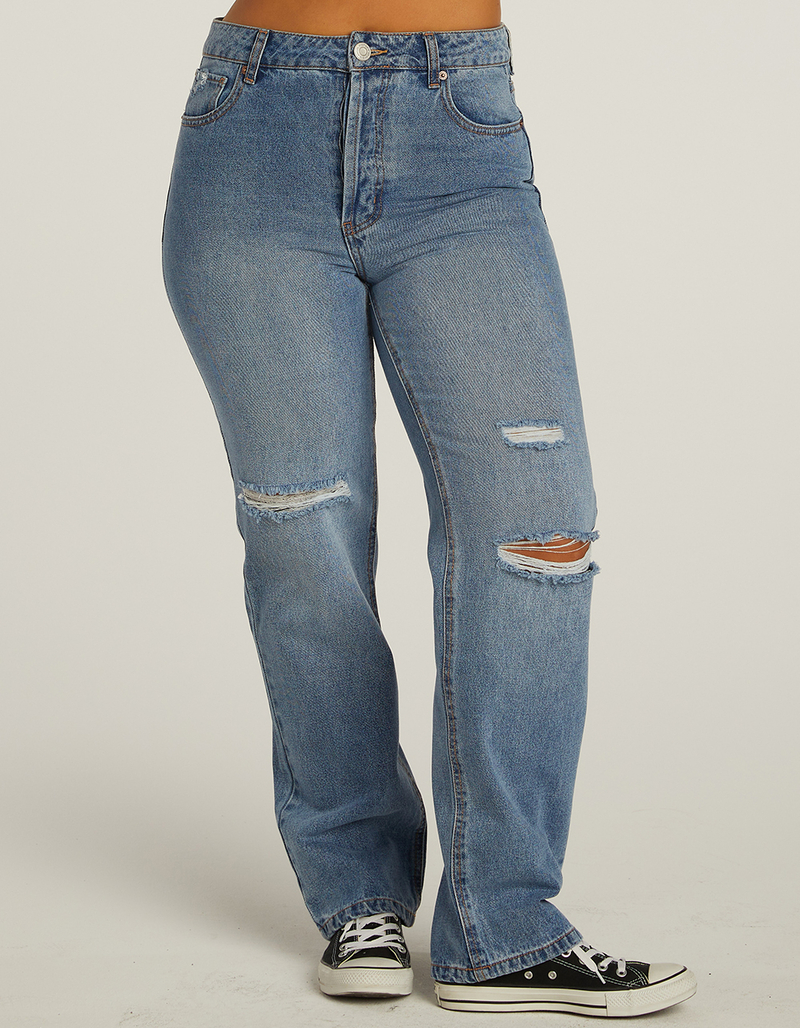 RSQ Womens High Rise Straight Leg Jeans image number 6