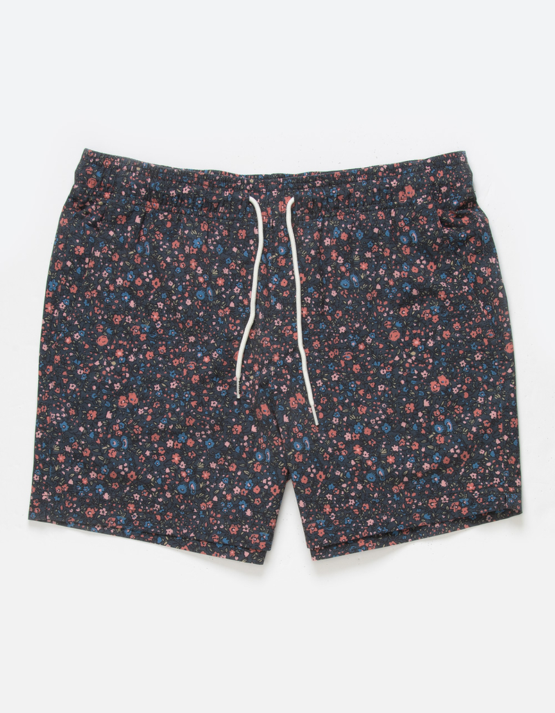 RSQ Mens Ditsy Floral 5" Swim Shorts image number 8
