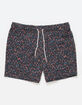 RSQ Mens Ditsy Floral 5" Swim Shorts image number 9