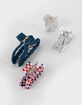 FULL TILT 4 Pack Metal Checkered Claw Clip image number 1