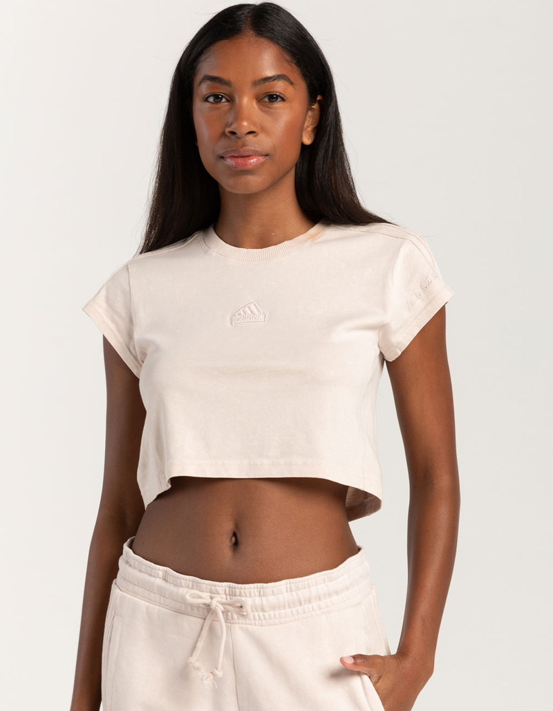 ADIDAS All SZN 3-Stripes Womens Crop Tee image number 0