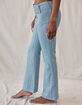 WEST OF MELROSE Low Rise Belted Stripe Womens Flare Pants image number 3