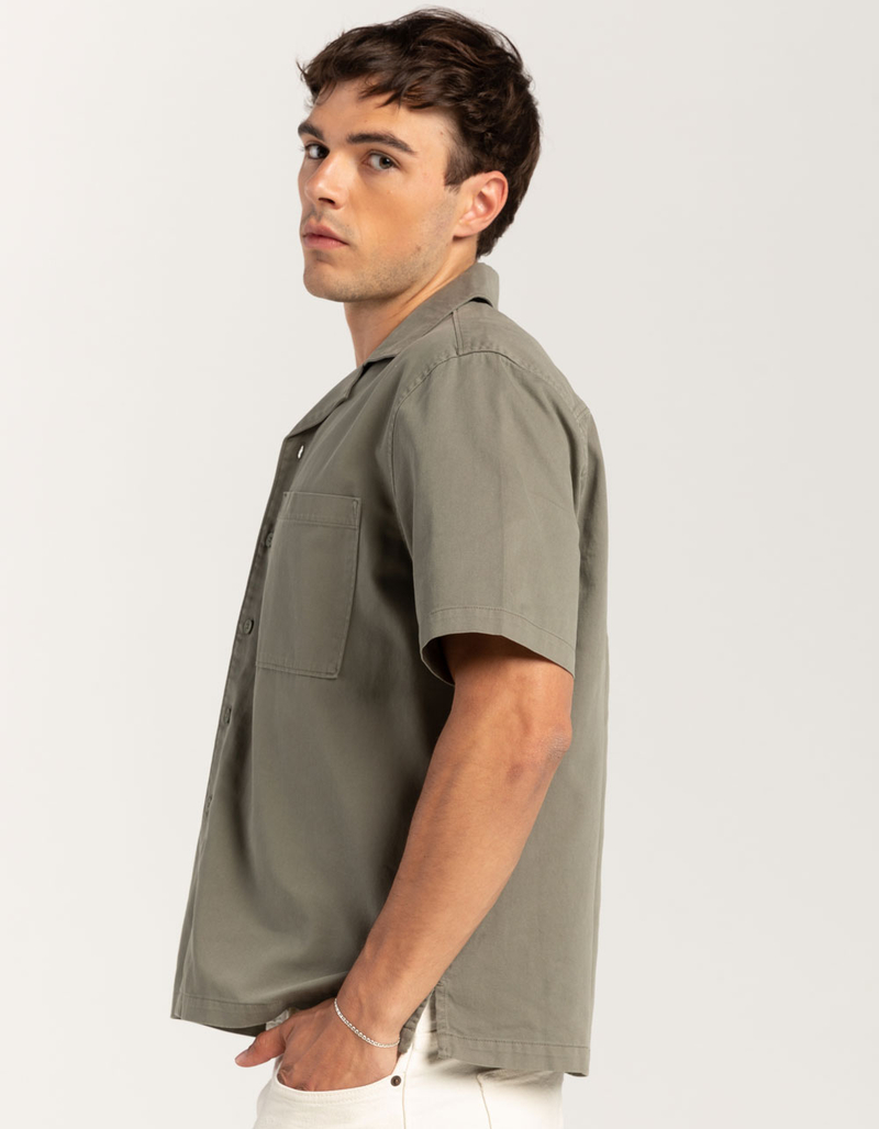 RSQ Mens Washed Twill Camp Shirt image number 6