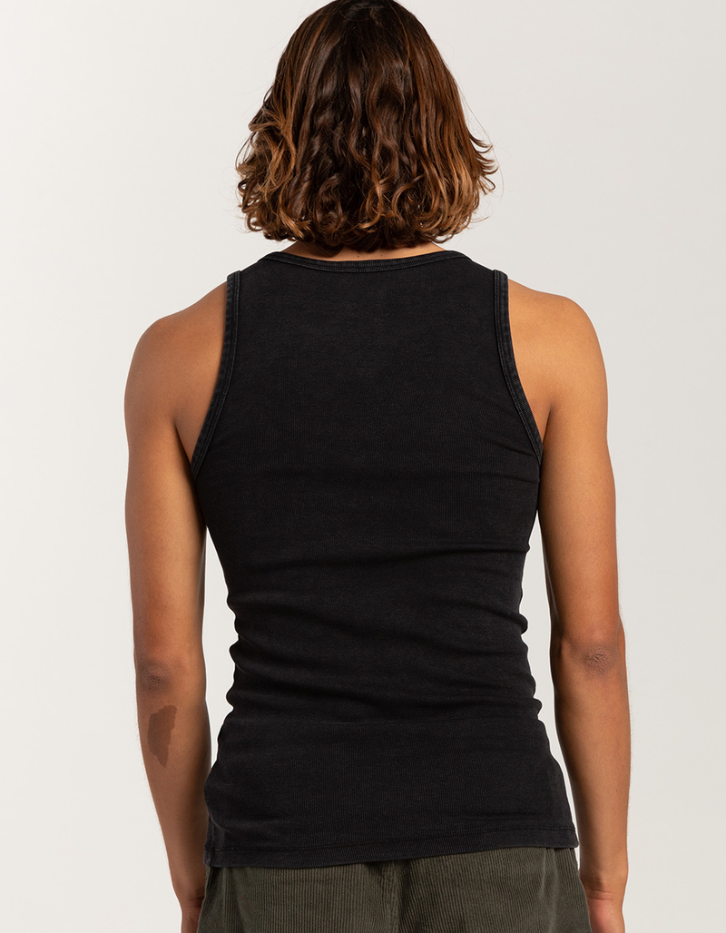 RSQ Mens Washed Fitted Rib Tank Top image number 4