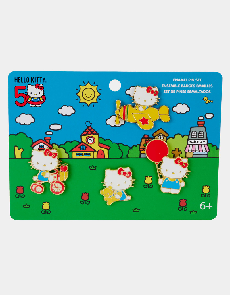 LOUNGEFLY x Sanrio Hello Kitty 50th Anniversary Enamel Pin Set image number 0